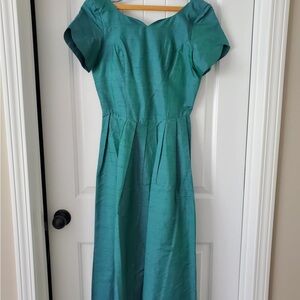 Laura Ashley Teal Maxi Dress Size 8